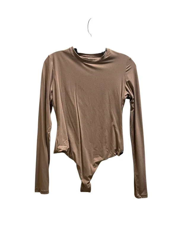 Bodysuit By Clothes Mentor In Brown, Size: L