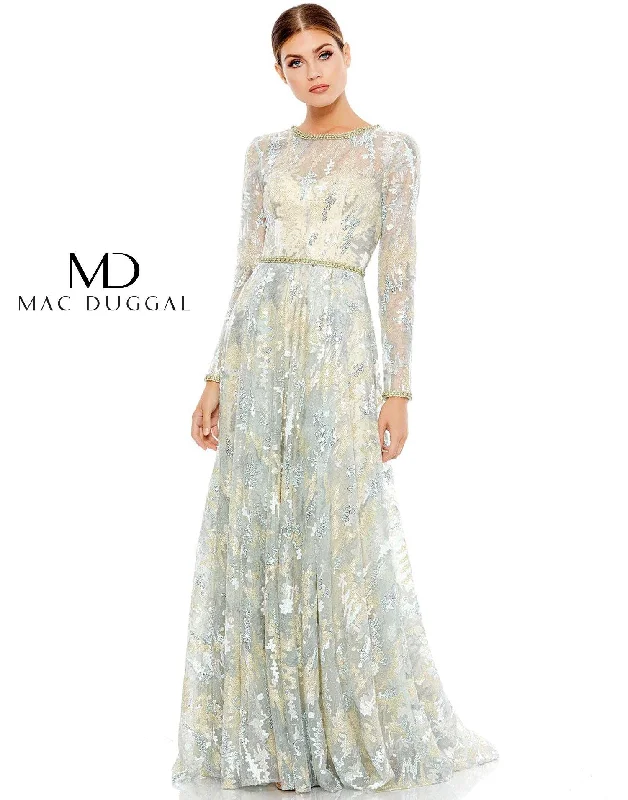 Mac Duggal 12460 Long Sleeve Lace Evening Gown Sale