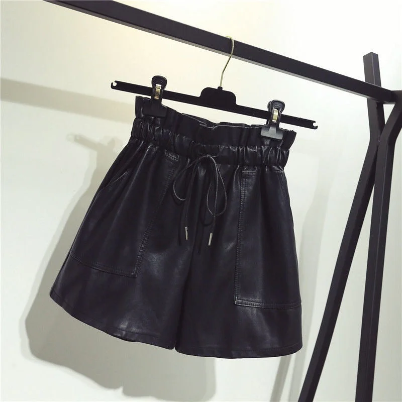 Amy Fashion - New High Waist Laced Up Shorts