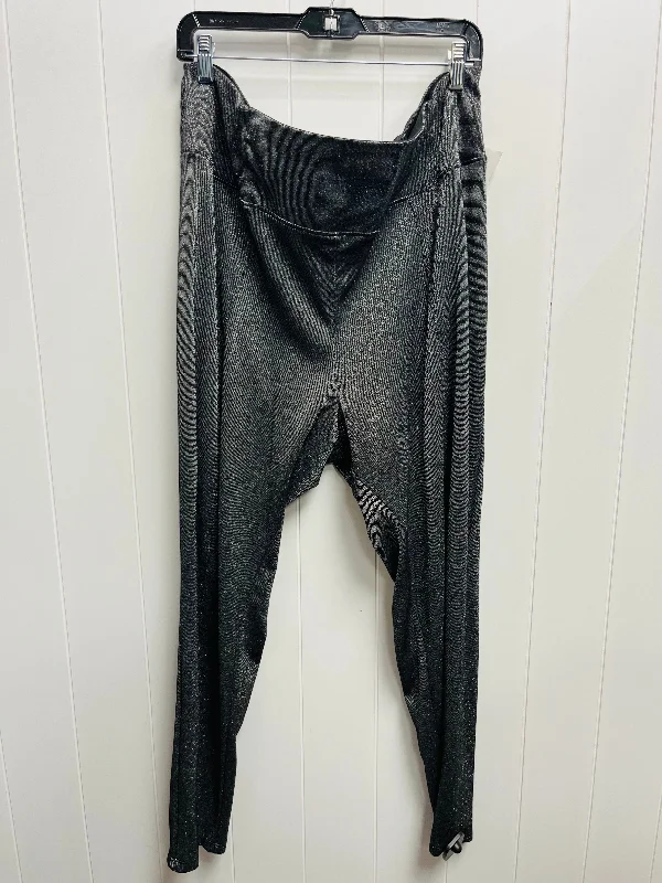 Pants Leggings By Apt 9 In Silver, Size: 2x