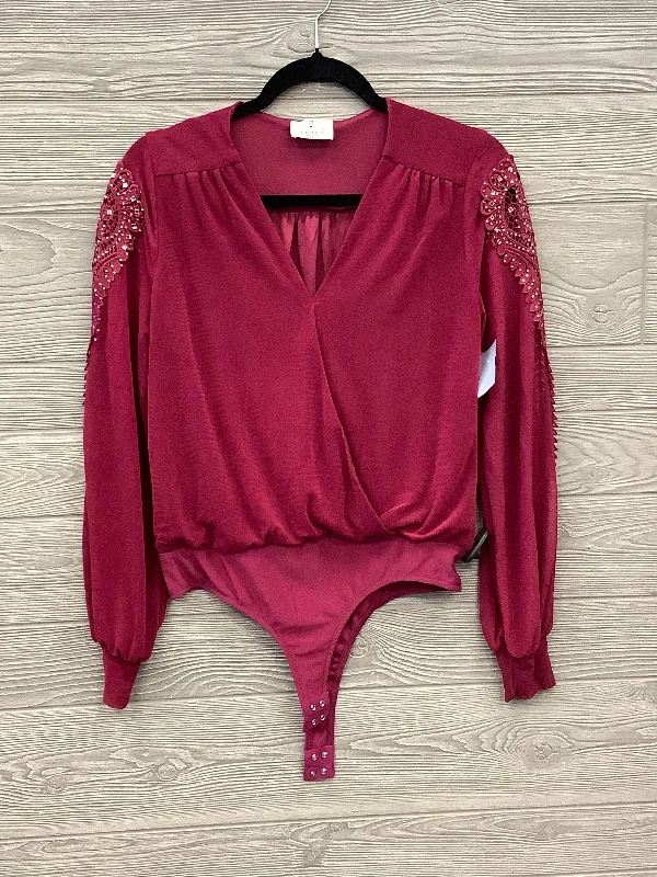 Bodysuit By Clothes Mentor In Maroon, Size: S