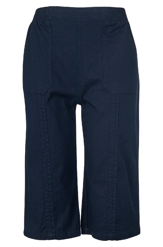 Pull on Below Knee Pants | NAVY | 6815A1