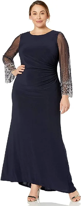 Cachet Long Plus Size Formal Beaded Dress Sale