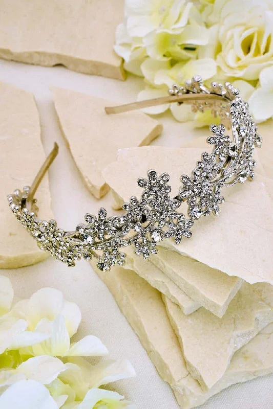 Wedding Headband Clear Crystal Garden Inspired