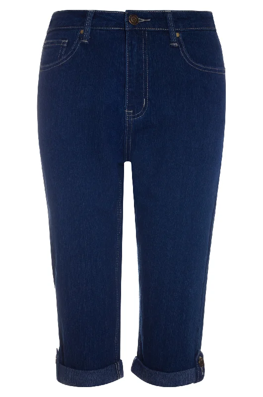 Versatile Below Knee Jeans | MID BLUE | 6592AR