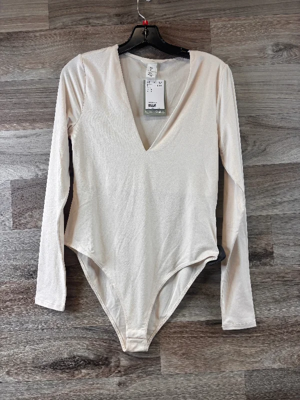 Bodysuit By H&m In Ivory, Size: M