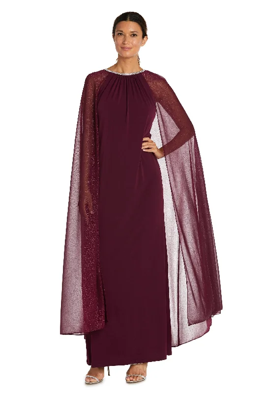 R&M Richards 2662P Long Formal Petite Cape Dress Sale