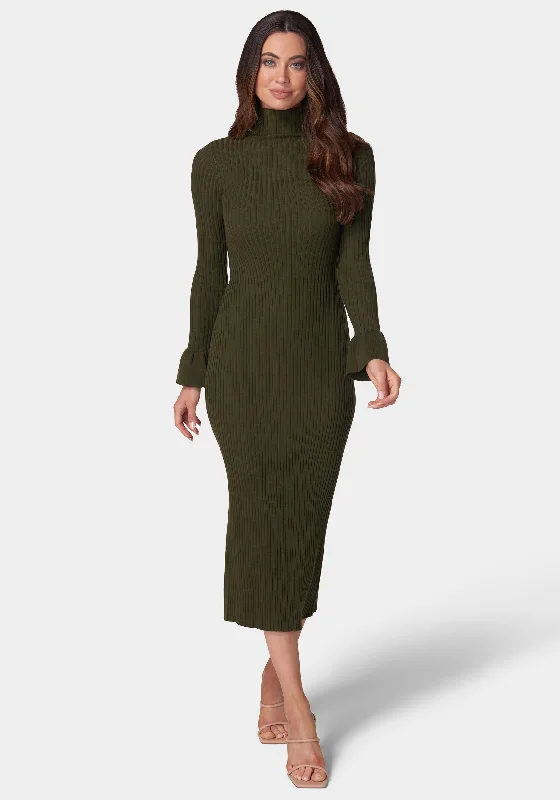 Bell Sleeve Sweater Dress