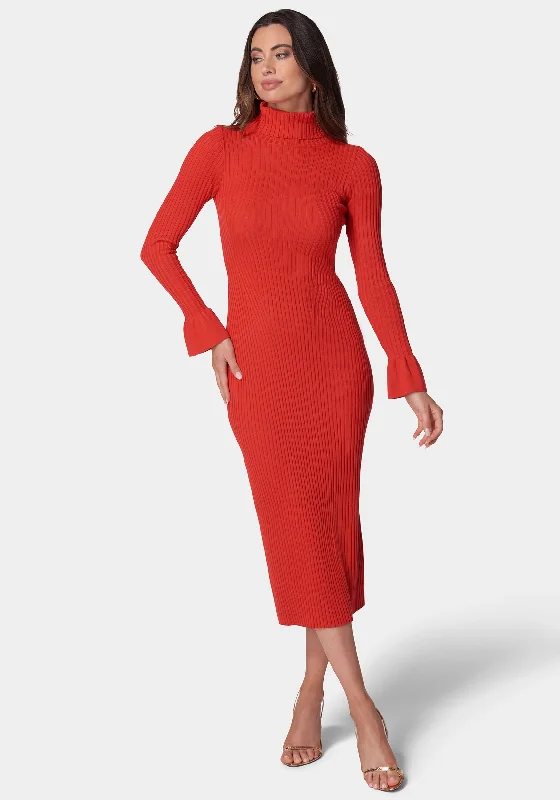 Bell Sleeve Sweater Dress