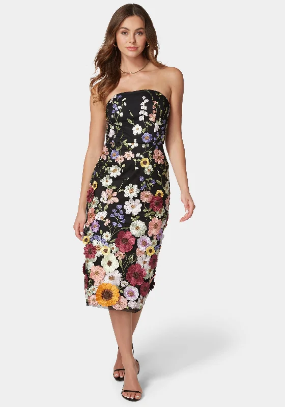 Delilah Floral Embroidered Dress