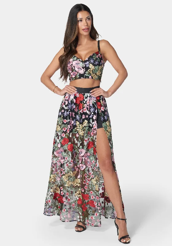 Embroidered Two Piece Set