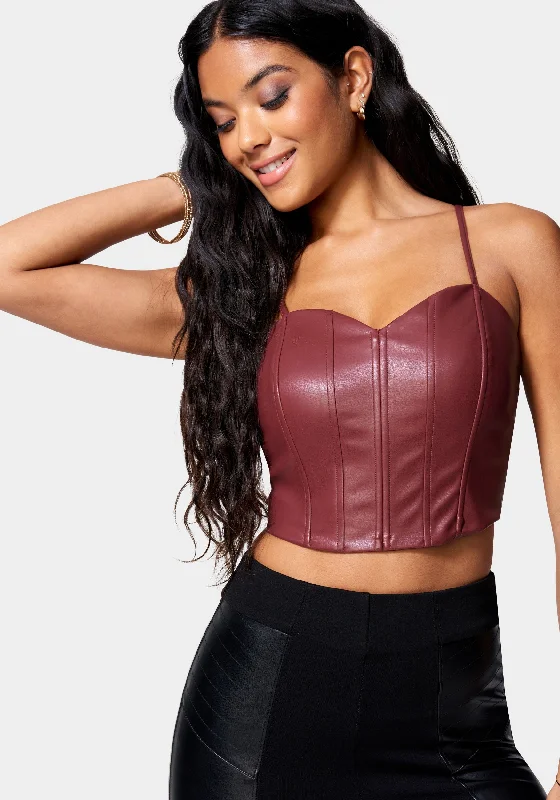 Vegan Leather Bustier