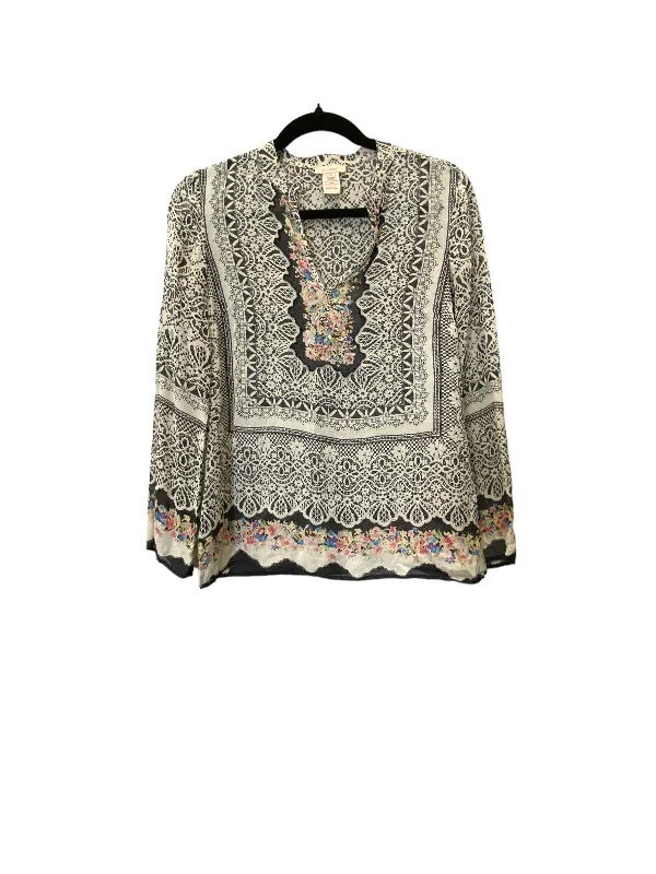 Blouse Long Sleeve By Sundance In Floral Print, Size: Xs