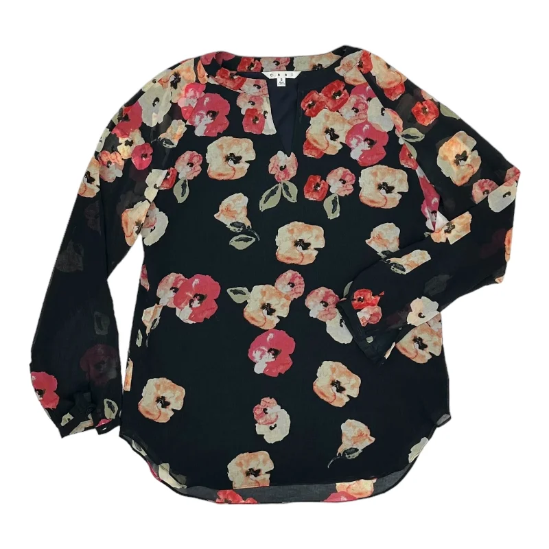 FLORAL PRINT CABI BLOUSE LS, Size S