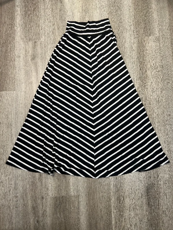 Skirt Maxi By Ab Studio In Black & White, Size: S