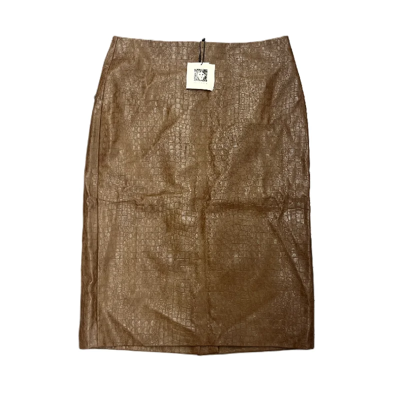 Skirt Midi By Anne Klein In Brown, Size: 6