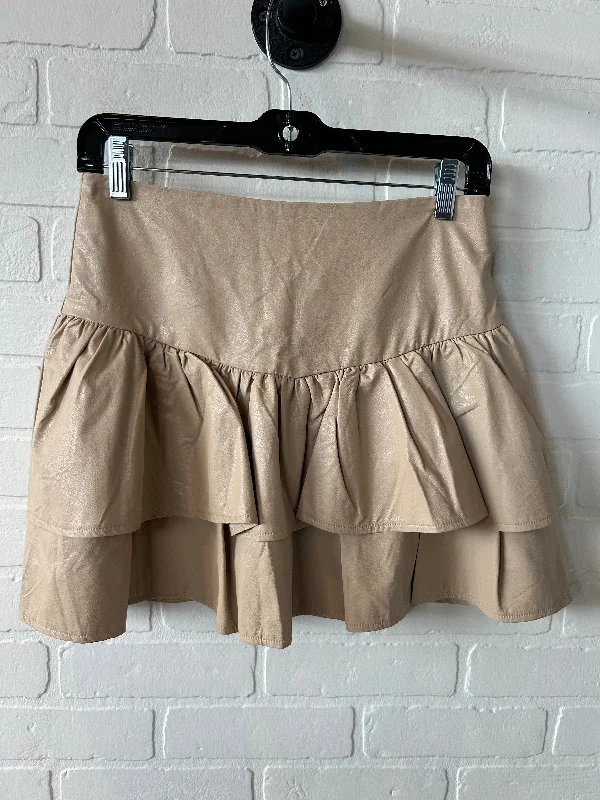 Skirt Mini & Short By Tcec In Tan, Size: 4