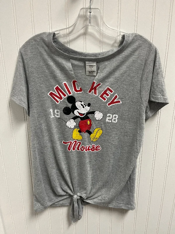 Top Short Sleeve Basic By Disney Store In Grey, Size: L