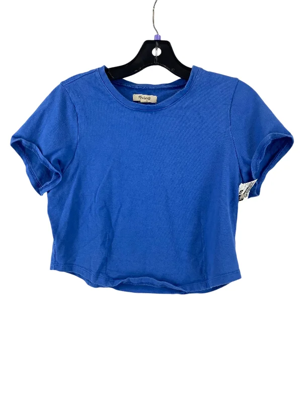 Top Short Sleeve Basic By Madewell In Blue, Size: M