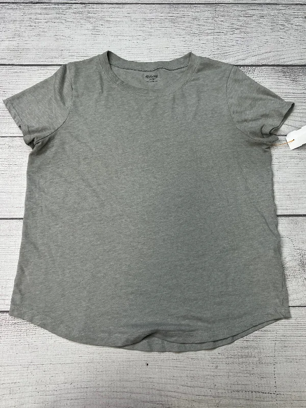 Top Short Sleeve Basic By Madewell In Grey, Size: M