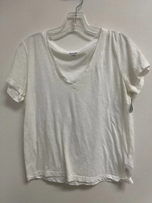 Top Short Sleeve Basic By Madewell In White, Size: M