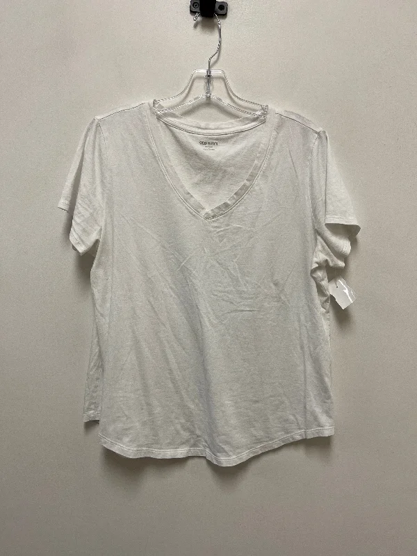 Top Short Sleeve Basic By Old Navy In White, Size: L