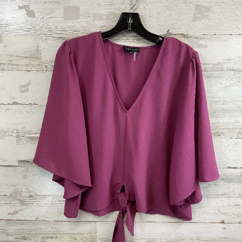 Top Short Sleeve By 1.state In Mauve, Size: Xl