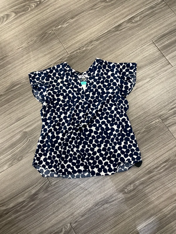 Top Short Sleeve By Calvin Klein In Navy, Size: M