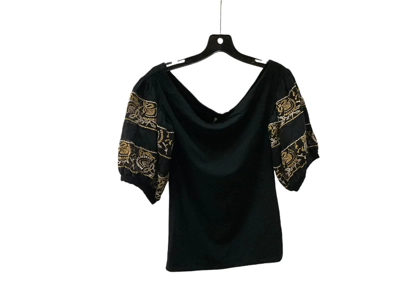 Top Short Sleeve By Free People In Black, Size: S