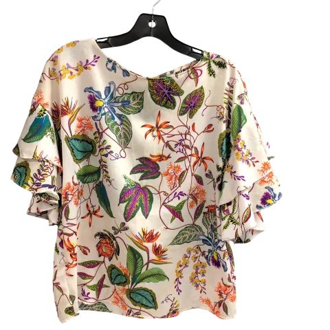 Top Short Sleeve By H&m In Floral Print, Size: 6