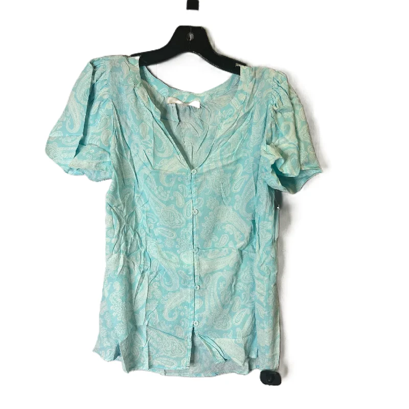 Top Short Sleeve By Loft In Blue, Size: M