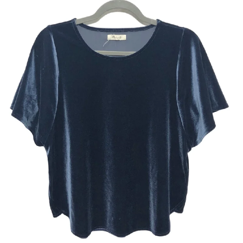 Top Short Sleeve By Madewell In Blue, Size: S