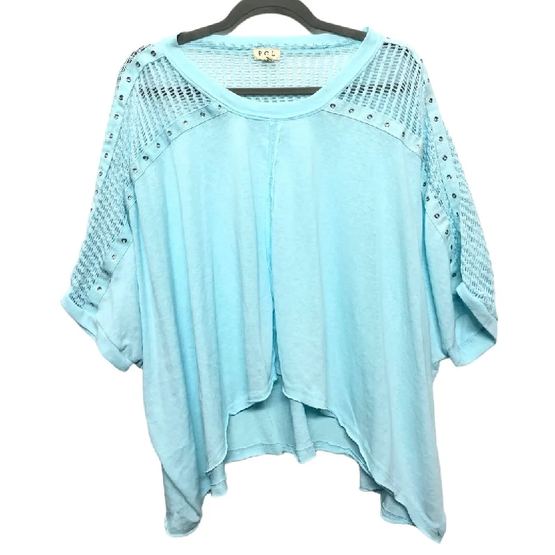 Top Short Sleeve By Pol In Blue, Size: M