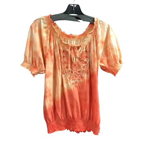 Top Short Sleeve By Rxb In Orange, Size: M