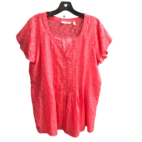 Top Short Sleeve By Soft Surroundings In Pink, Size: L