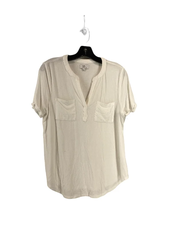 White Blouse Short Sleeve Kim Rogers, Size S