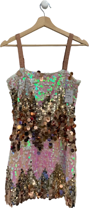 Beach City Rose Gold Sequin Top M