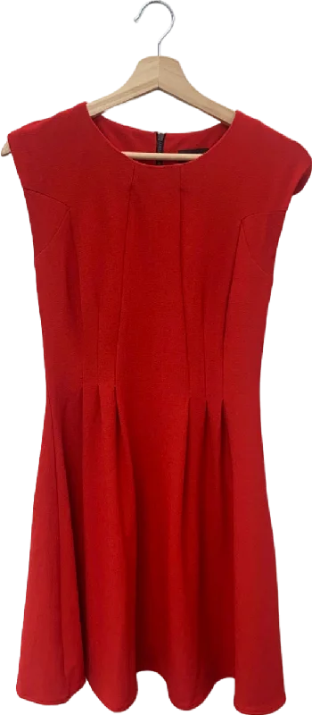 Topshop Red Skater Dress Size UK 8