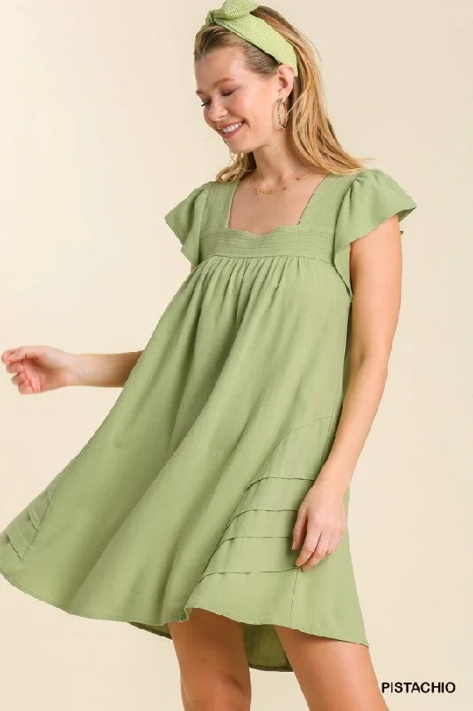 Umgee Women's Dresses Dress with Top Stitch And Pint