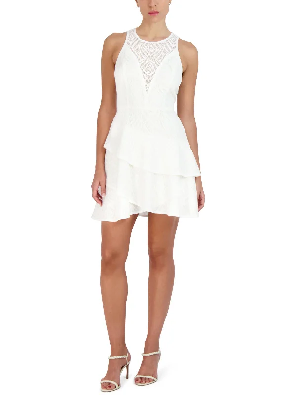 Womens Lace Short Mini Dress