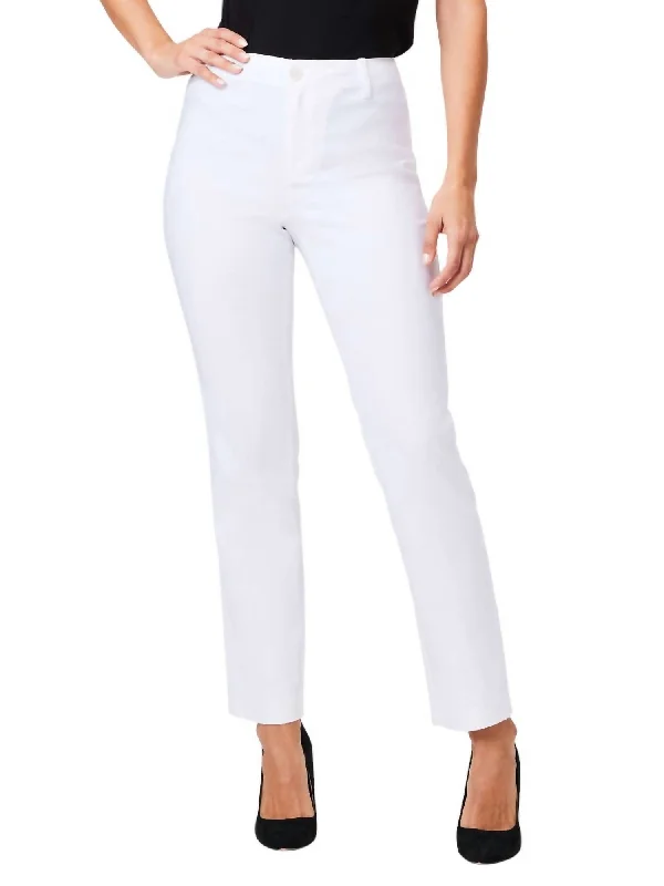 28" Polished Wonderstretch Straight Pocket Pant In Paper White