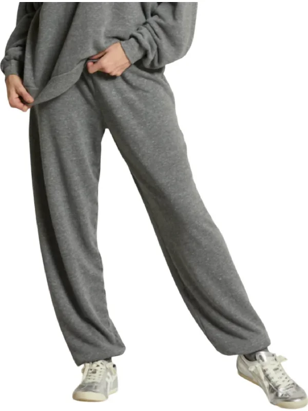 Dre Fleece Jogger Pants In Heather Grey