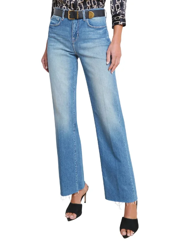 Tiana High Rise Wide Leg Jean In Cowan