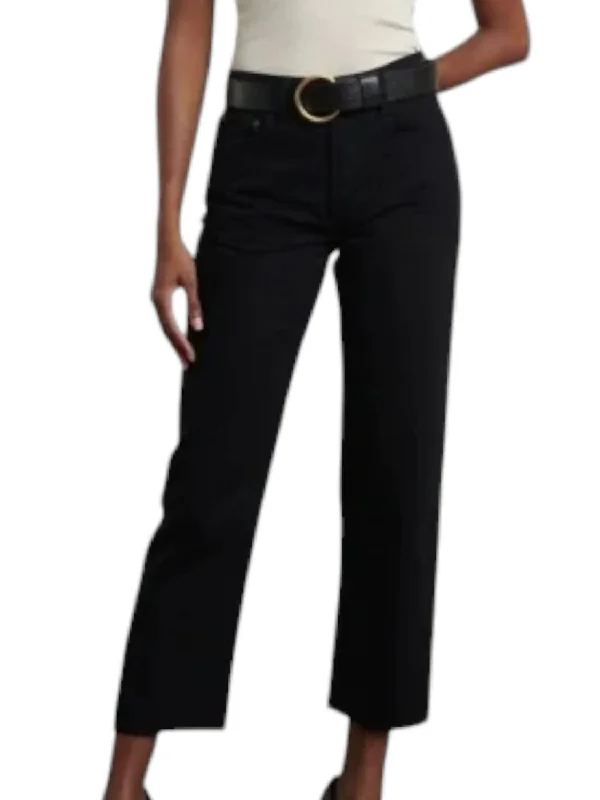 Tommy High Rise Straight Leg Jeans In Black