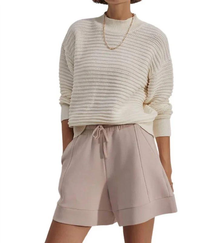 Franco Knit Sweater In Egret