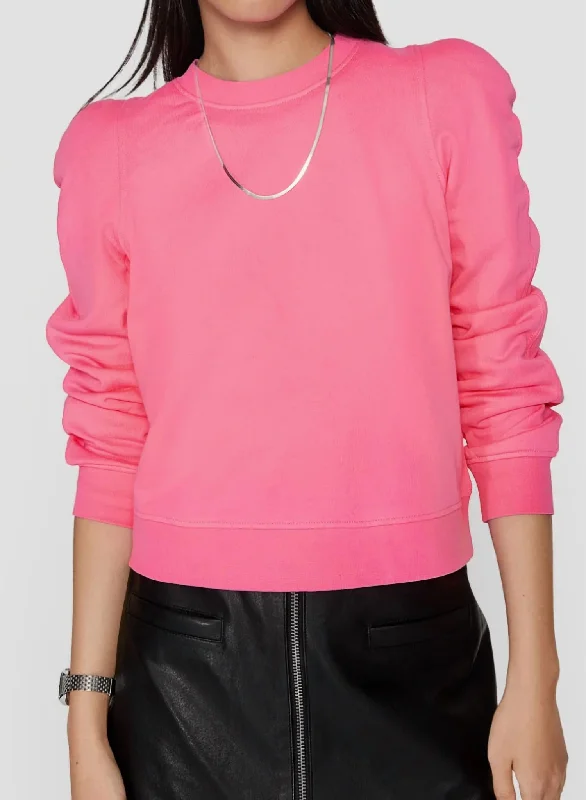 Jade Sculpted Sweatshirt In Bubblegum