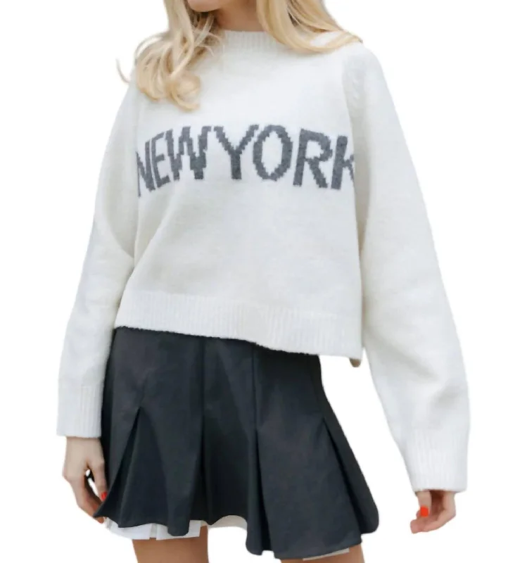 New York Sweater In Cream