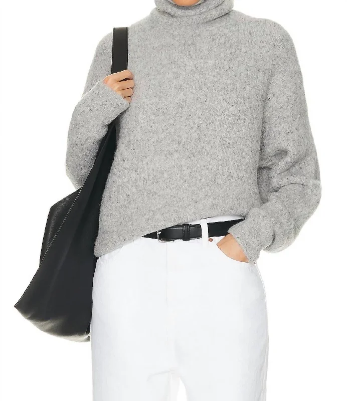 Sierra Sweater In Light Grey Melange