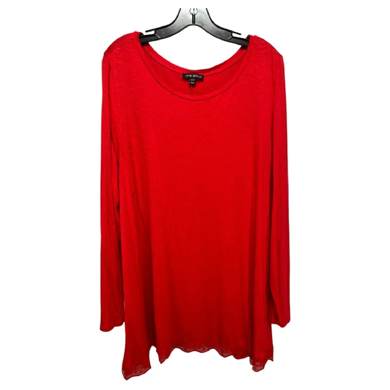 Top Long Sleeve Basic By Lane Bryant In Red, Size: 22