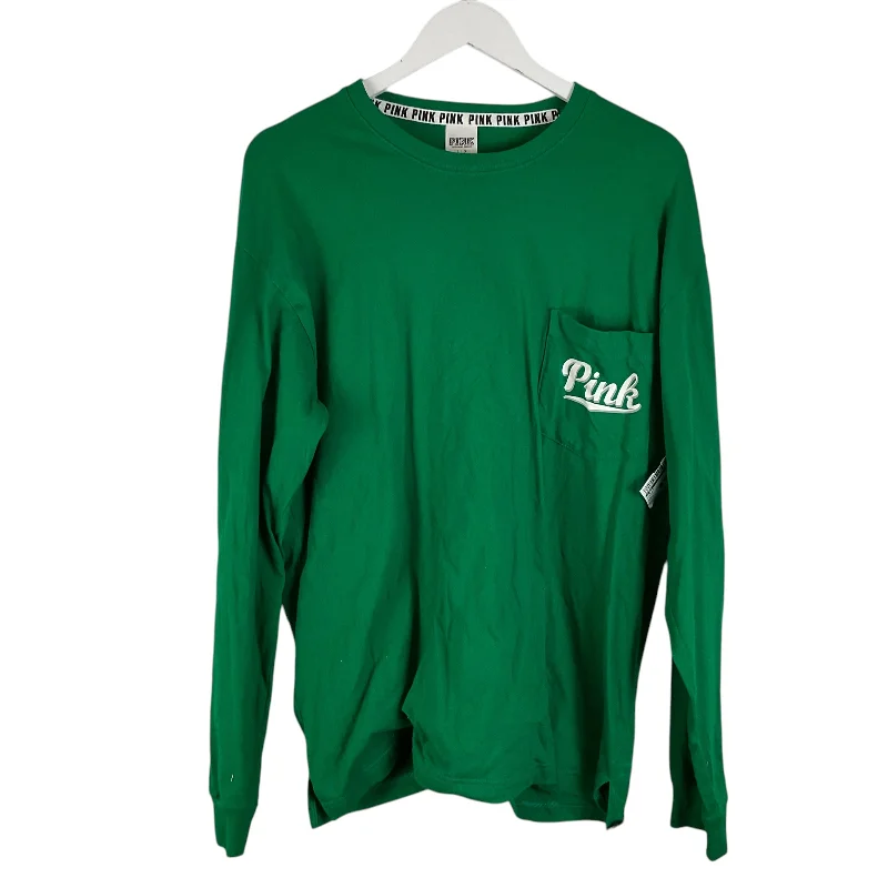 Top Long Sleeve By Pink In Green, Size: L